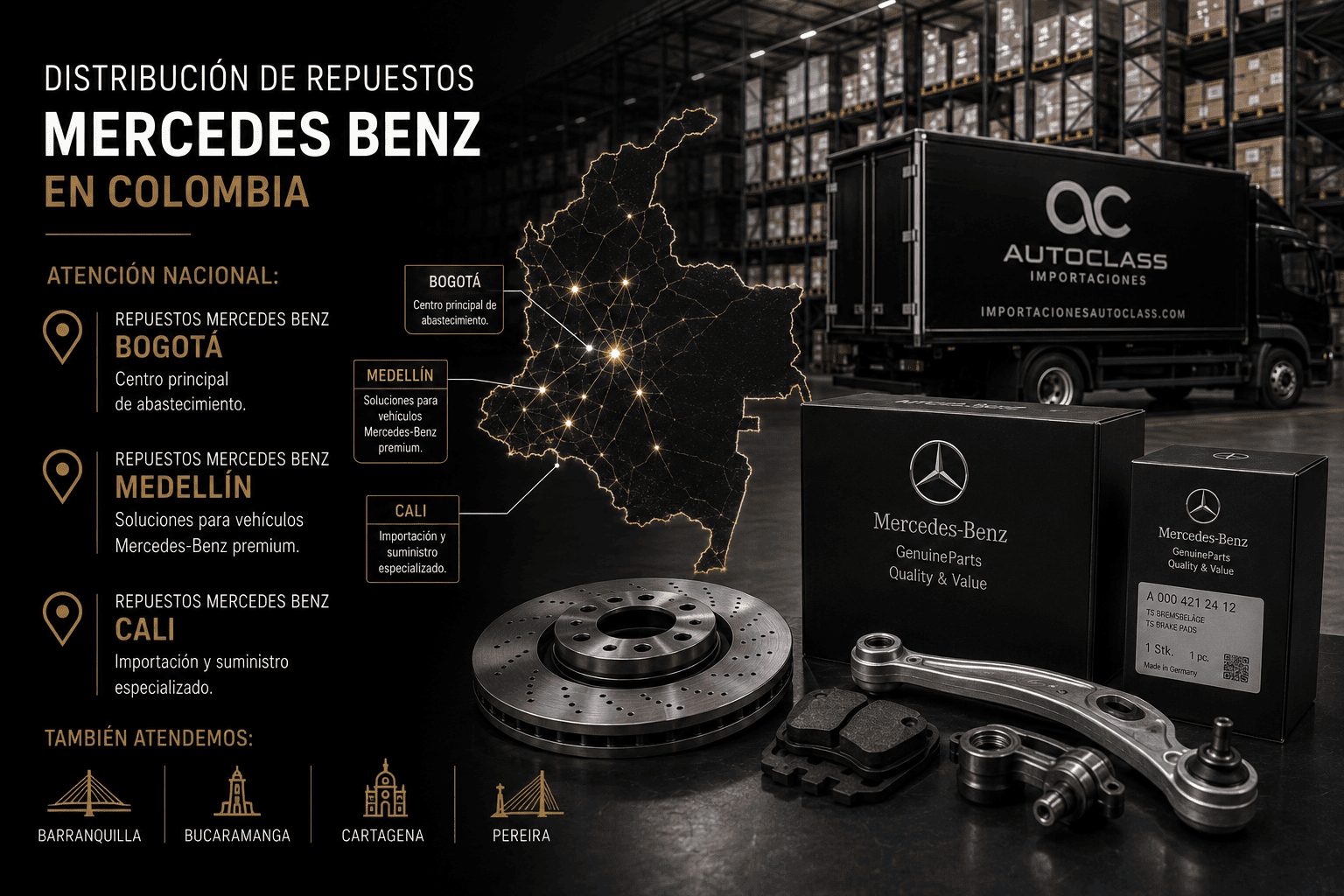 Distribuidor de Repuestos Mercedes Benz en Bogotá