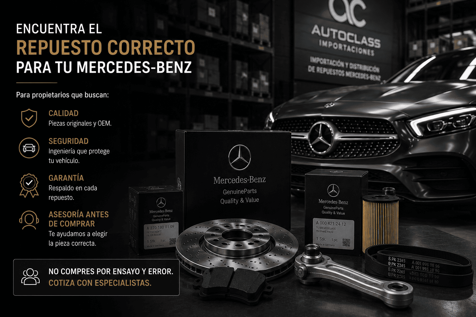 Distribuidor de Repuestos Mercedes Benz en Bogotá