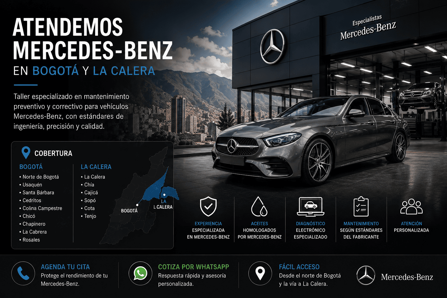 Atendemos Mercedes-Benz en Bogotá y La Calera