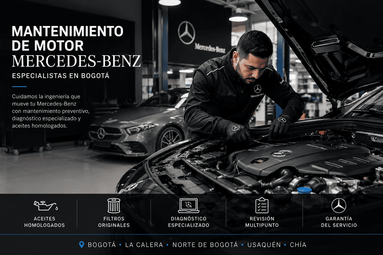 Cambio de aceite Mercedes Benz Bogotá la Calera