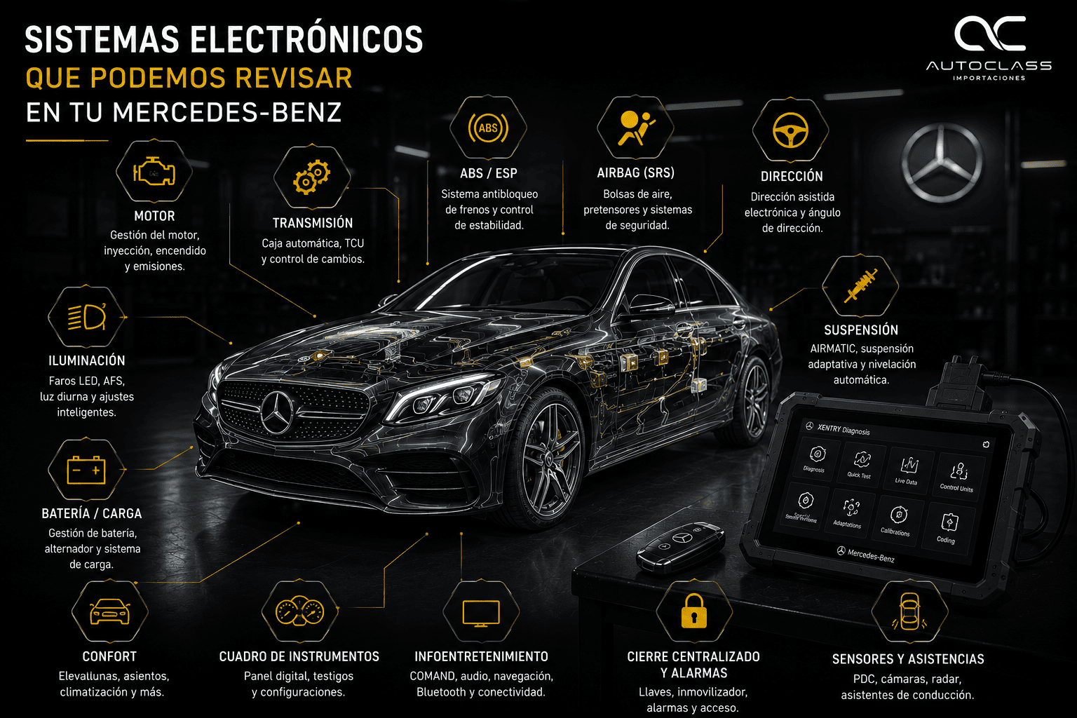 Servicio especializado en diagnostico y mantenimiento mercedes benz