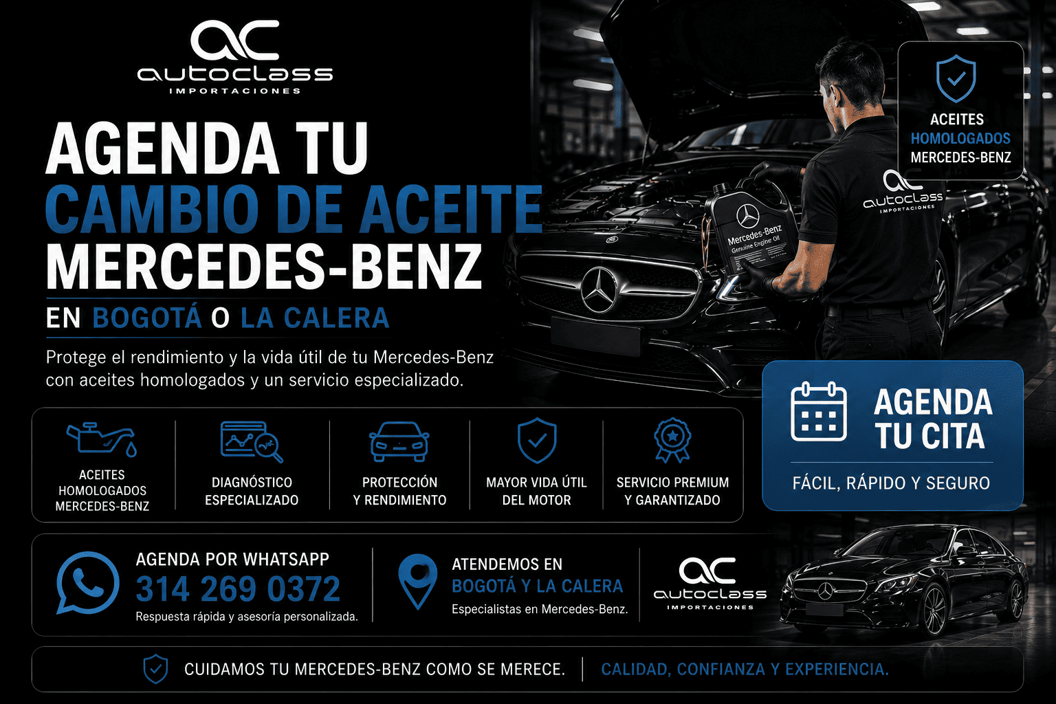 cambio de aceite mercedes benz autoclass