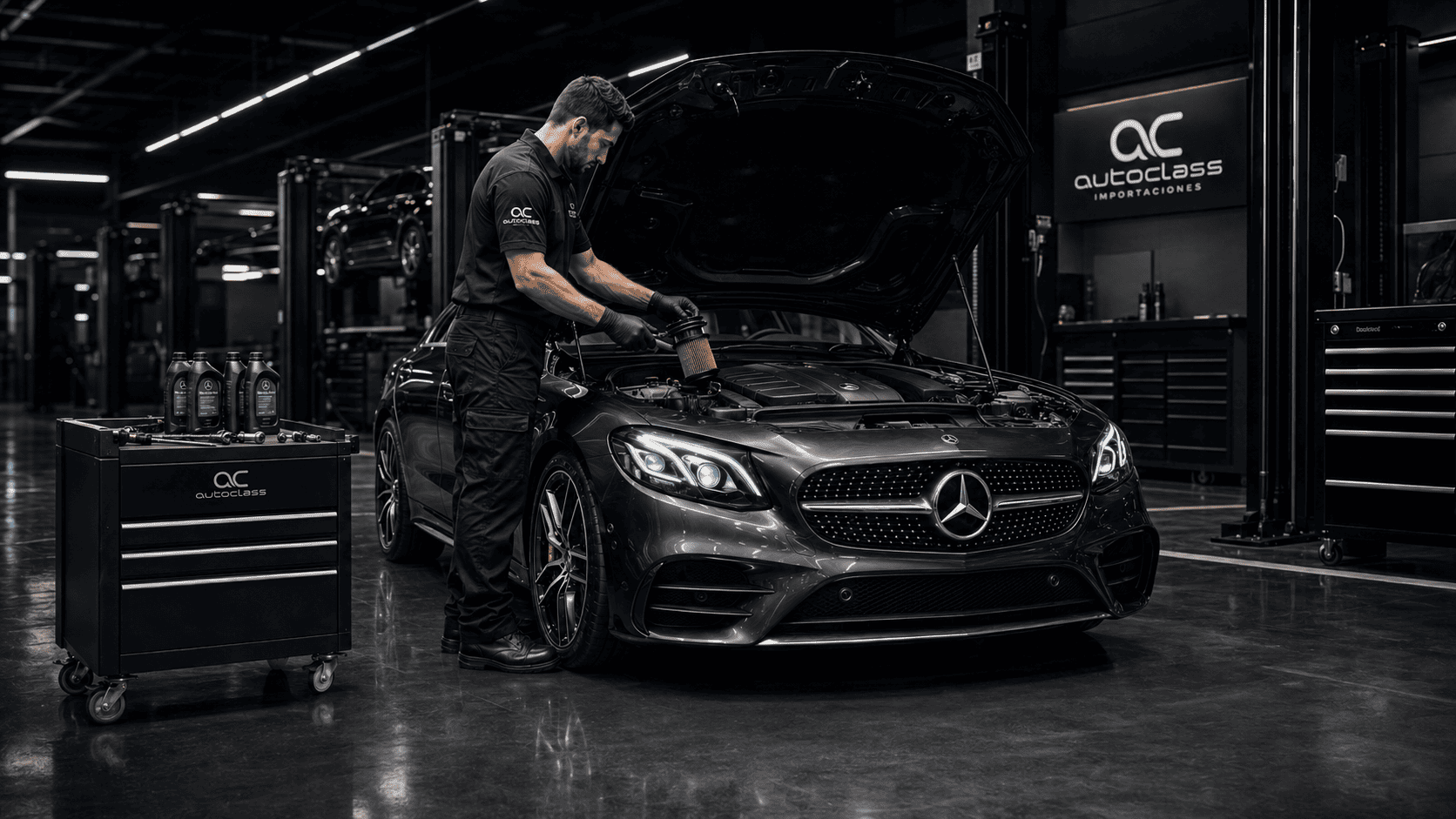 Diagnóstico especializado Mercedes-Benz con datos en vivo