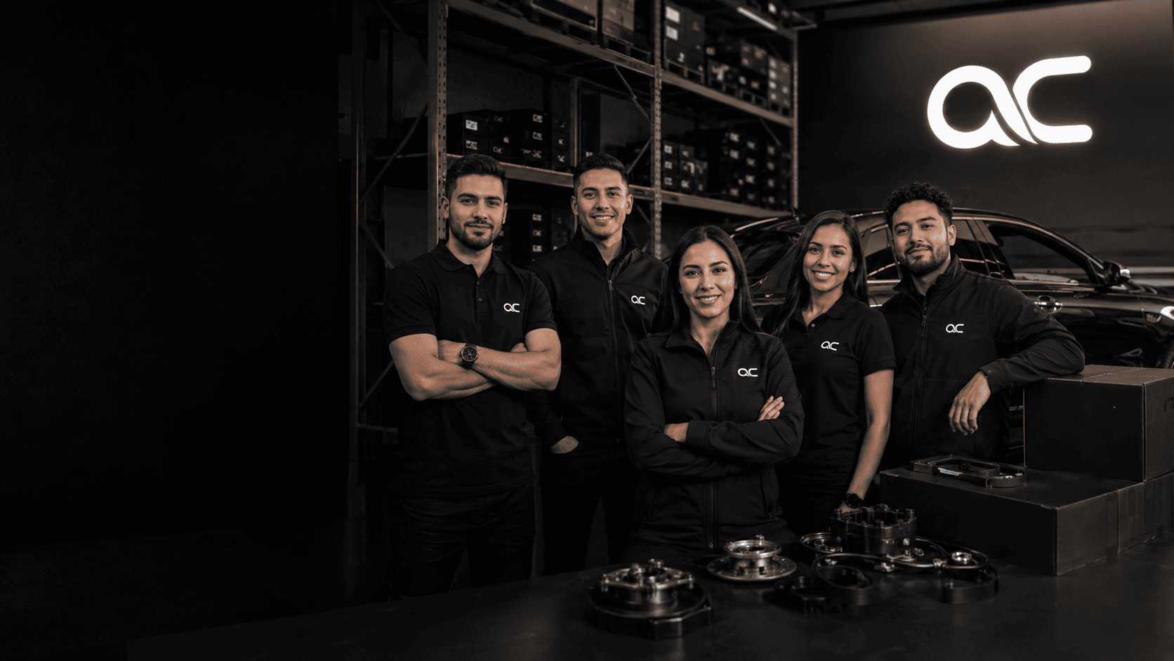 Equipo AutoClass especializado en repuestos originales Mercedes-Benz en Medellín